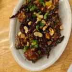 Food Forest Catering Kung Pao Chicken photo collage with cashews dried chillies and spring onions